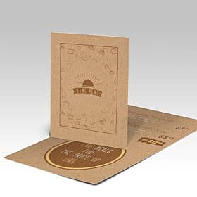 18PT Uncoated Brown Kraft Menus