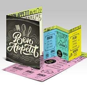14PT Natural Uncoated Menus